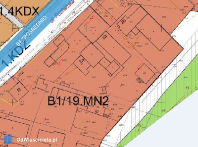 Działka inwestycyjna usługowa budowlana 1517m2 Zielona Góra Centrum Chynów  - Chynów   -
lubuskie Zdjęcie nr 4