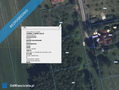 Działka Krze Duże 1100 m2 - w MPZP na cele zabudowy mieszkaniowej -    -
mazowieckie Zdjęcie nr 5