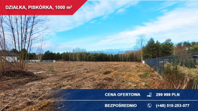 Na sprzedaż działka budowlana 1000 m  Piskórka gm Prażmów wwwpiskorkapl -    -
mazowieckie