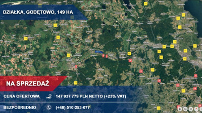 Działka 150 ha Godętowo gm Łęczyce przy trasie S6 -    -
pomorskie Zdjęcie nr 5