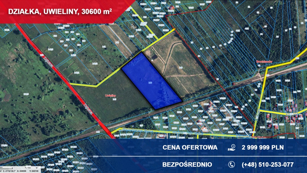 Działka budowlana 3ha Uwieliny gm Prażmów z MPZP -    -
mazowieckie Zdjęcie nr 1