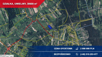 Działka budowlana 3ha Uwieliny gm Prażmów z MPZP -    -
mazowieckie Zdjęcie nr 4