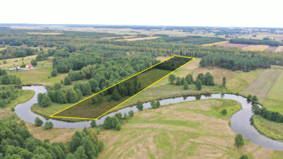 Atrakcyjna działka z linią brzegową rzeki Pisy - Jeże   -
warmińsko-mazurskie Zdjęcie nr 2