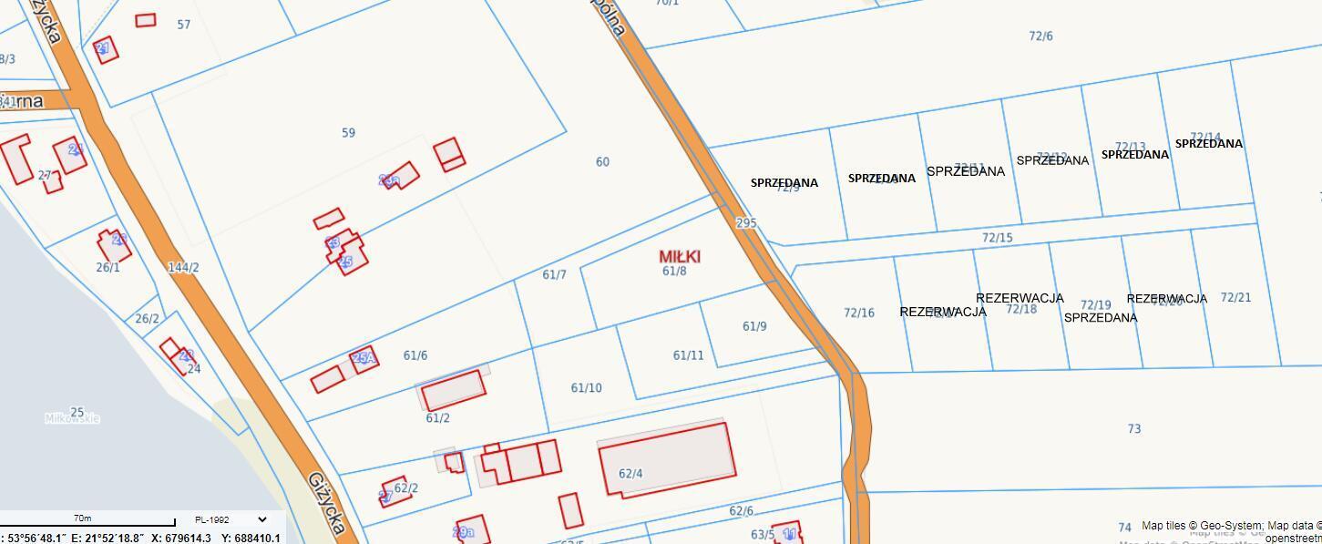 Działka bud Miłki ul Wspólna - Miłki   -
warmińsko-mazurskie Zdjęcie nr 1
