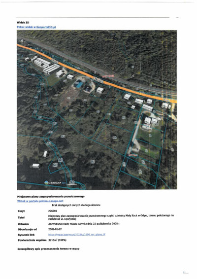 Duża działka  Gdynia- Mały Kack - Gdynia  -
pomorskie Zdjęcie nr 4