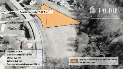 Działka budowlana 16,67 ara w Bieśniku 1186S/2026 - Małopolskie