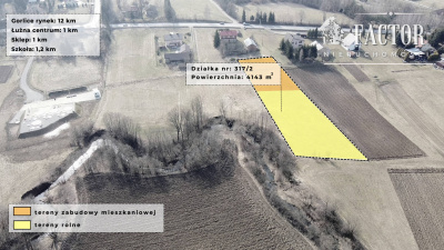 Działka budowlano-rolna 41 a w Łużnej, pow. gorlicki 1190S/2026 - małopolskie