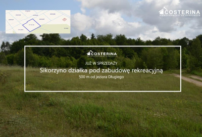 Sikorzyno działka pod zabudowę rekreacyjną 500 m od jeziora Długiego - Sikorzyno   -
pomorskie Zdjęcie nr 2