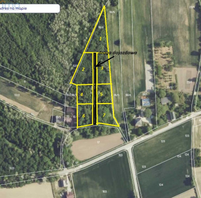 działka pod budowę domu na szlaku Św Jakuba - Probołowice   - świętokrzyskie