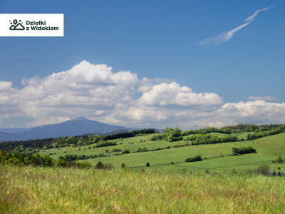 Dębrznik- działka z widokiem na góry - dolnośląskie