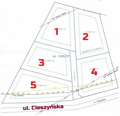 Działka budowlana w Goleszowie 10ar - Goleszów   -
śląskie Zdjęcie nr 2