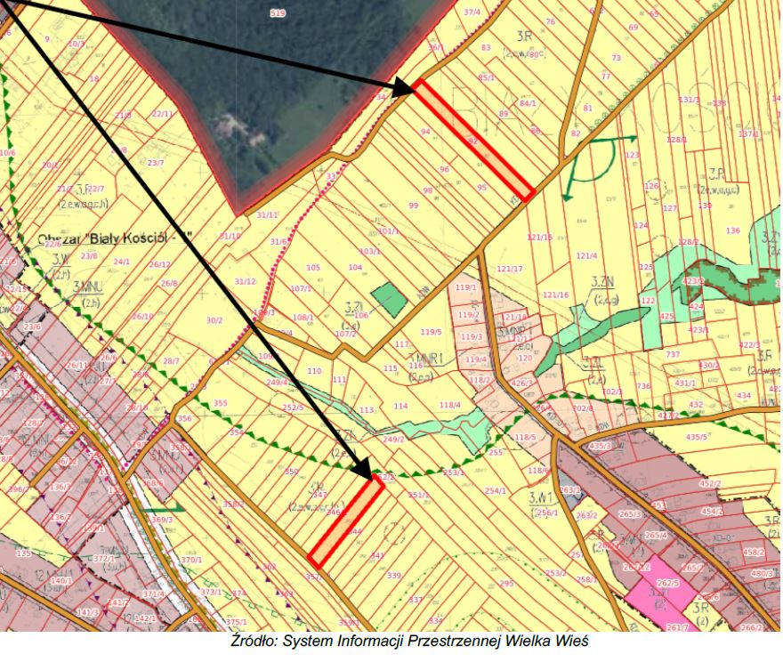 Syndyk sprzeda dwie działki rolne - Biały Kościół  -
małopolskie Zdjęcie nr 1
