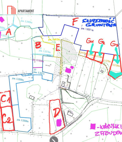 Działki wśród natury las jezioro plaża staw Miastk - Przęsin  -
Pomorskie Zdjęcie nr 3