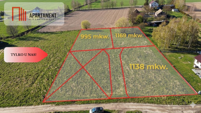 Tylko u Nas 3 działki budowlane pod lasem - Nowa Wioska  - Kujawsko-Pomorskie