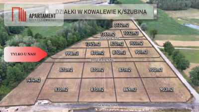 Działki 830- 3132m2  Kowalewo Szubin ŚCIANA LASU - Kowalewo  - Kujawsko-Pomorskie
