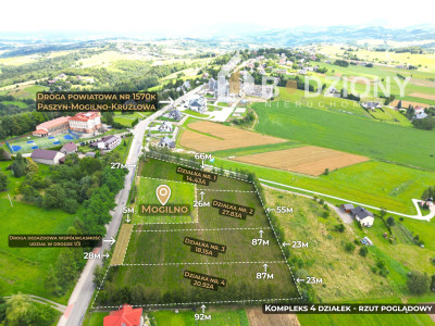 Kompleks 4 działek budowlanych na sprzedaż - Mogilno gm Korzenna  Mega Oferta - Mogilno  - małopolskie