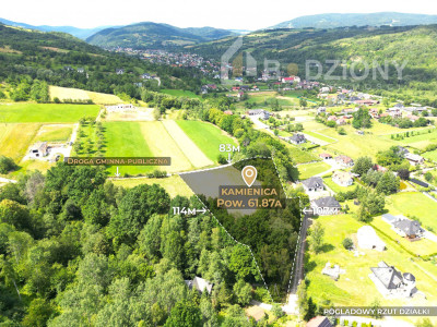 Atrakcyjna działka o dużej powierzchni - inwestuj w przyszłość  Kamienica - Kamienica  - małopolskie