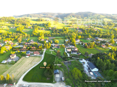 Działka budowlana z potencjałem Kłodne gm Limanowa powiat limanowski - Limanowa  - małopolskie