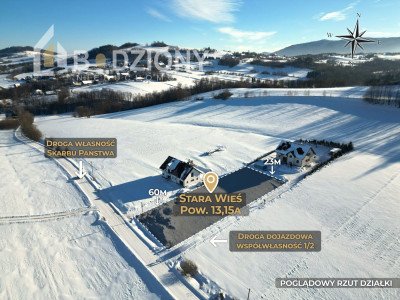 Widokowa działka 1315a w Starej Wsi gm Grybów  idealna pod twój dom - Stara Wieś  - małopolskie