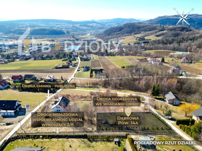 Atrakcyjna działka widokowa spokojna okolica oraz szybki dojazd do Nowego Sącza - Dąbrowa  - małopolskie