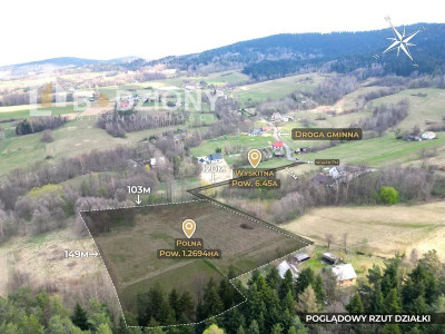 Działka 13339a z potencjałem  dom gospodarstwo lub sad - Polna  - małopolskie