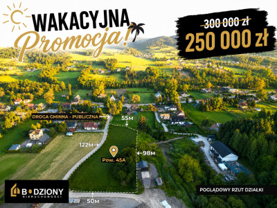 Działka budowlana z potencjałem Kłodne gm Limanowa powiat limanowski - Limanowa  - małopolskie