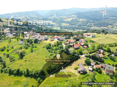 Działka w Woli Kroguleckiej z widokiem na Dolinę Popradu i Beskid Sądecki - Wola Krogulecka  - małopolskie