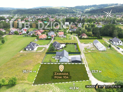 Budowlana działka w dzielnicy Zawada w Nowym Sączu - Nowy Sącz  - małopolskie