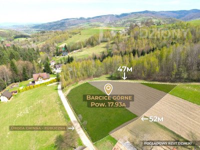 Działka z potencjałem w spokojnej okolicy  - Barcice Górne ul Kliny -  Barcice Górne  - małopolskie