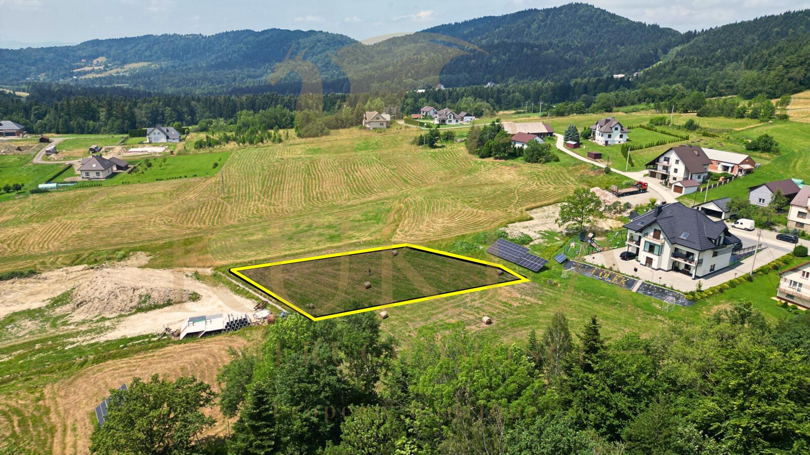 Działka uzbrojona z widokiem na góry - Cieniawa   -
małopolskie Zdjęcie nr 1