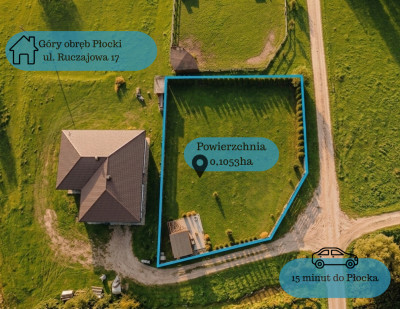 Działka 1052m2 Góry Media MPZP i domek w cenie - Płock  - Mazowieckie