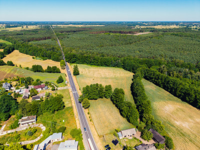 Działka usługowa przy drodze asfaltowej  7894 m - Bełdów-Krzywa Wieś  - Łódzkie