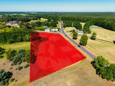 Działka usługowa przy drodze asfaltowej  7894 m - Bełdów-Krzywa Wieś  -
Łódzkie Zdjęcie nr 3