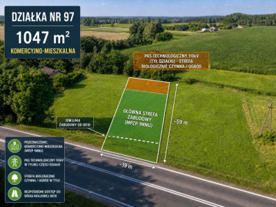 Działka budowlana 1047 m media asfalt MPZP - Drobin  - Mazowieckie