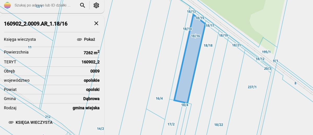 Działka 18/16 w Nowej Jamce 7000 m2, opolskie -
opolskie Zdjęcie nr 1
