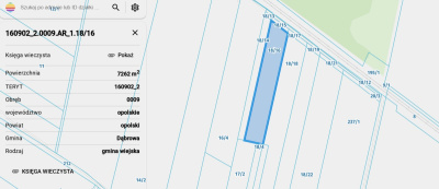 Działka 18/16 w Nowej Jamce 7000 m2, opolskie - opolskie