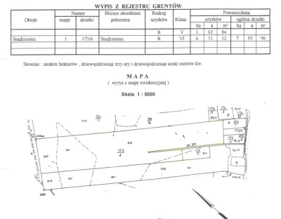 Sprzedam atrakcyjną działkę rolną o powierzchni 7,9396ha - Studzieniec -
lubuskie Zdjęcie nr 2