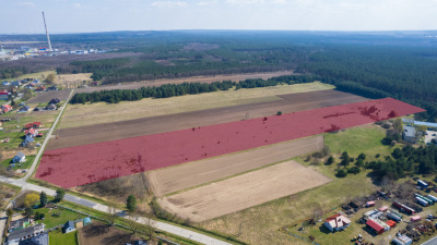 działka inwestycyjna 5,5ha, Sobin/Polkowice - dolnośląskie
