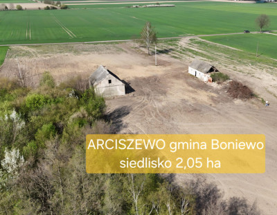 Działka - siedlisko w Arciszewie 205 ha gm Boniewo - Arciszewo  - kujawsko-pomorskie