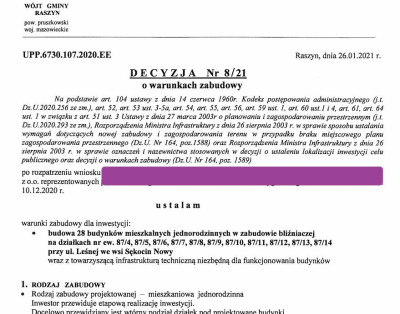 Działka z WZ i PROJEKTEM na 28 lokali mieszkalnych - Sękocin Nowy  -
mazowieckie Zdjęcie nr 6