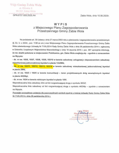 Działka z POZWOLENIEM na BUDOWĘ i PROJEKTEM na 2 DOMY po 88m2 - Piotrkowice  -
mazowieckie Zdjęcie nr 13