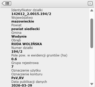 Grunty rolne Ł4 | 2.16ha | Ruda Wolińska 08-117 | 23km od Siedlec | OKAZJA -
mazowieckie Zdjęcie nr 15